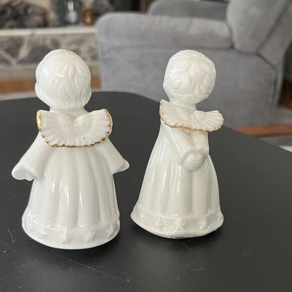 Kissing Angels Porcelain 4" Salt & Pepper Shakers Vint Formalities Baum Brothers - Picture 4 of 8